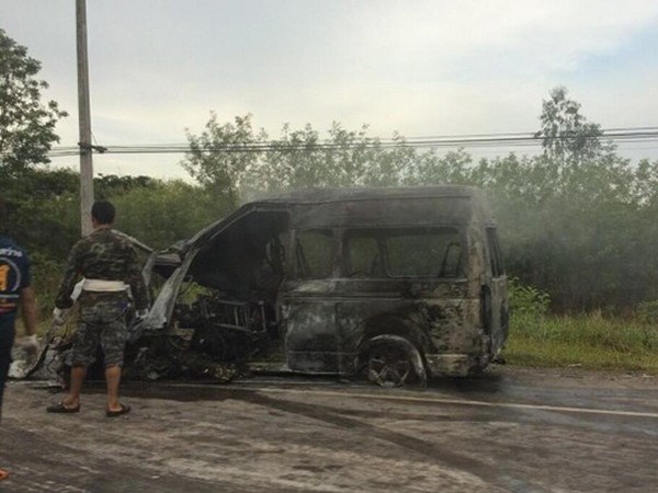 Hiện trường vụ tai nạn. (Nguồn: Bangkok Post)