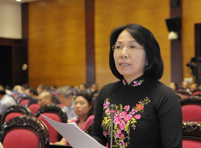 Đại biểu Phạm Thị Hải (đoàn Đồng Nai) phát biểu ý kiến tại phiên thảo luận