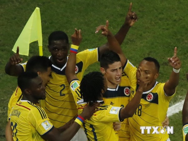 James Rodriguez đưa Colombia vào tứ kết. (Nguồn: AFP/Gett Images)