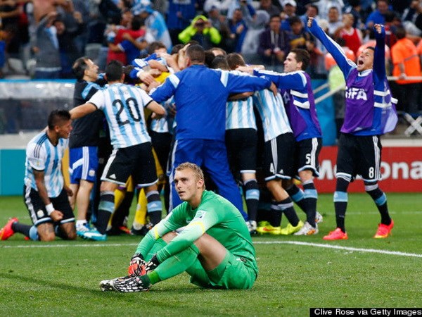 Jasper Cillessen không thể cứu được Hà Lan. (Nguồn: Getty Images)