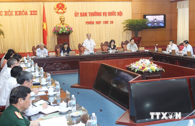 Chủ tịch Quốc hội Nguyễn Sinh Hùng chủ trì và phát biểu khai mạc Phiên họp thứ 29 của Ủy ban Thường vụ Quốc hội khoá XIII.