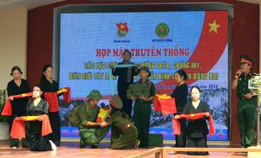 Một tiết mục văn nghệ của hội viên Hội cựu Thanh niên xung phong TP. Biên Hòa