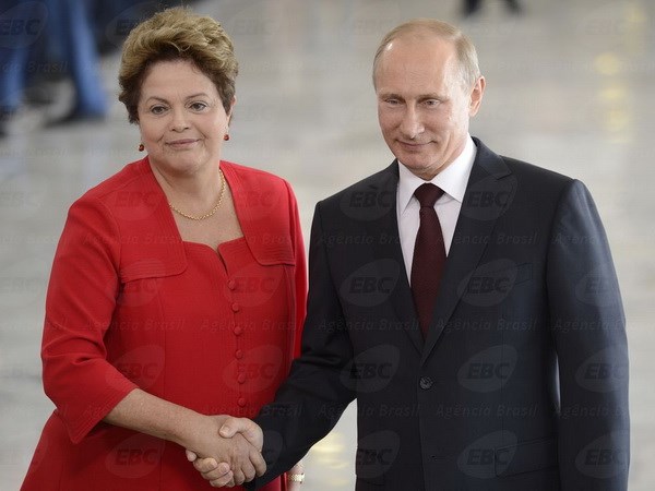 Tổng thống Rousseff tiếp Tổng thống Putin. (Nguồn: Agencia Brasil)