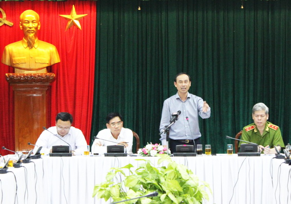 Thứ trưởng Bộ GTVT Lê Đình Thọ phát biểu tại buổi làm việc