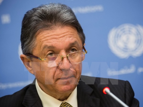 Đại sứ Ukraine tại Liên hợp quốc Yuriy Sergeyev. (Ảnh: AFP/TTXVN)