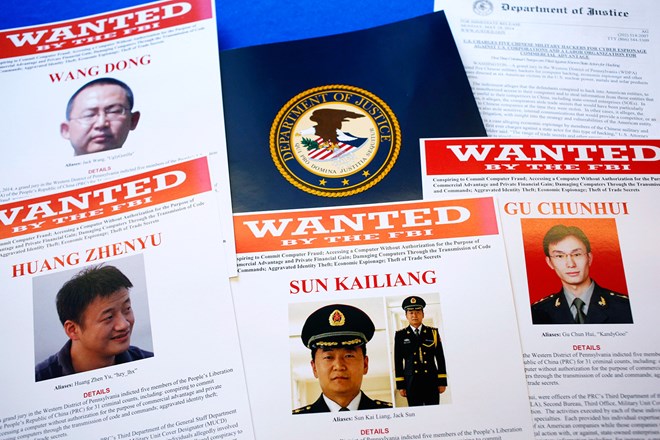 Những nhân vật bị Mỹ coi là đứng sau mạng lưới hacker quân đội Trung Quốc. (Ảnh: AP)
