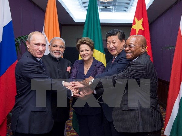 Các lãnh đạo khối BRICS tại cuộc họp bên lề Hội nghị cấp cao G20. (Nguồn: THX/TTXVN)
