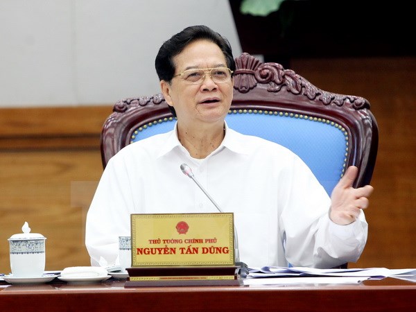 Thủ tướng Nguyễn Tấn Dũng phát biểu kết luận cuộc họp. (Ảnh: TTXVN)