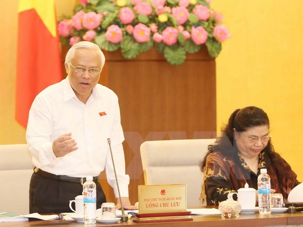 Phó Chủ tịch Quốc hội Uông Chu Lưu phát biểu ý kiến. (Ảnh: TTXVN)