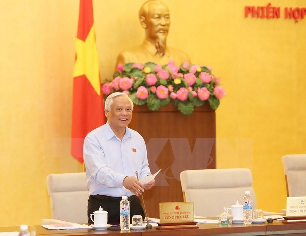 Phó Chủ tịch Quốc hội Uông Chu Lưu điều hành phiên họp. (Ảnh: TTXVN)