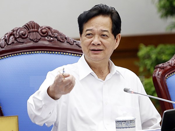 Thủ tướng Nguyễn Tấn Dũng phát biểu kết luận Phiên họp. (Ảnh: TTXVN)