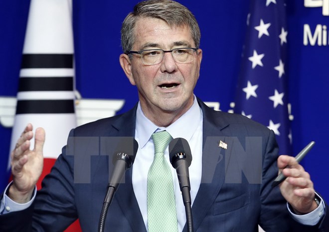 Bộ trưởng Quốc phòng Mỹ Ashton Carter. (Nguồn: AFP/TTXVN)