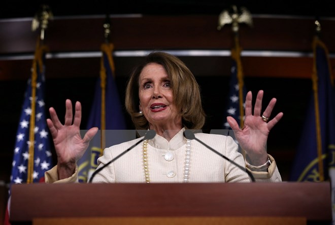 Lãnh đạo phe Dân chủ tại Hạ viện Mỹ Nancy Pelosi. (Nguồn: AFP/TTXVN)