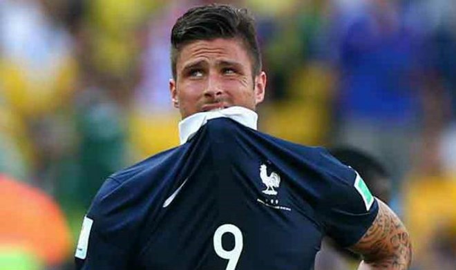 Olivier Giroud của tuyển Pháp. (Nguồn: AP)