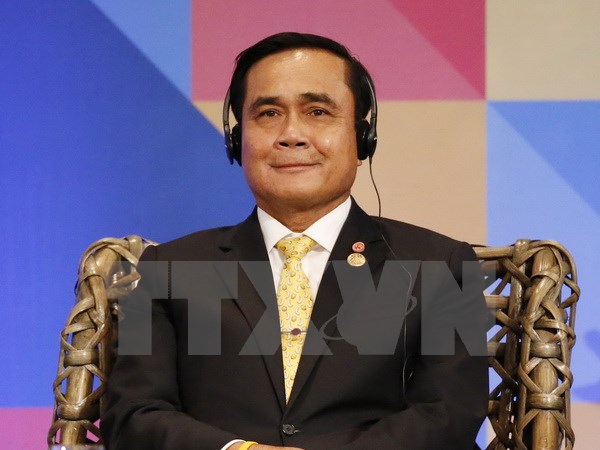 Thủ tướng Thái Lan Prayut chan-o-cha phát biểu tại một sự kiện ở thủ đô Bangkok ngày 8/12/2015. (Nguồn: AFP/TTXVN)