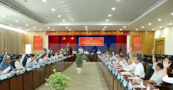 Ủy ban Mặt trận Tổ quốc Việt Nam tỉnh Bình Dương tổ chức hội nghị hiệp thương lần thứ 3. (Ảnh:TTXVN)