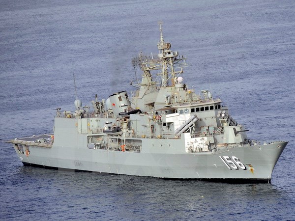 Tàu hải quân Hoàng gia Australia HMAS. (Nguồn: THX/TTXVN)