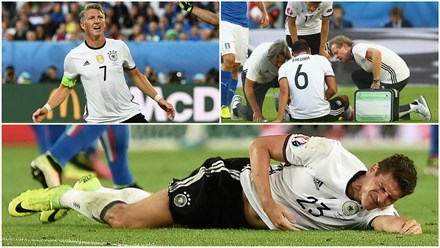 Có đến 3 cầu thủ Đức gặp vấn đề sau trận tứ kết gặp Ý