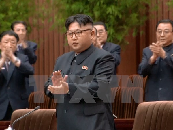   Nhà lãnh đạo Kim Jong-un dự Hội nghị Nhân dân tối cao Triều Tiên ngày 29/6. (Nguồn: YONHAP/TTXVN)