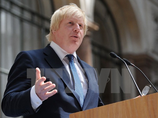 Ngoại trưởng Anh Boris Johnson phát biểu tại thủ đô London ngày 14/7. (Nguồn: AFP/TTXVN)