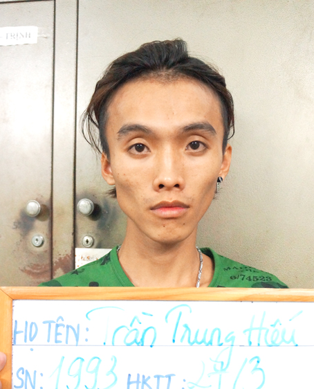 Trần Trung Hiếu, đối tượng bán lẻ ma túy, bị Công an TP.Biên Hòa bắt giữ.