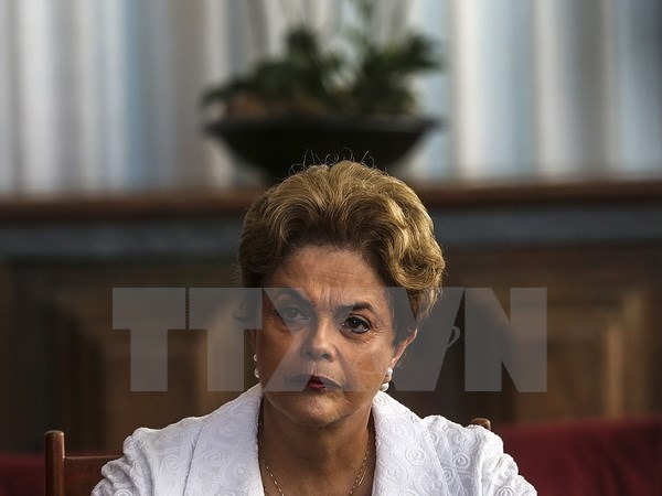 Tổng thống Dilma Rousseff tại một cuộc họp báo ở Brasilia. (Nguồn: EPA/TTXVN)