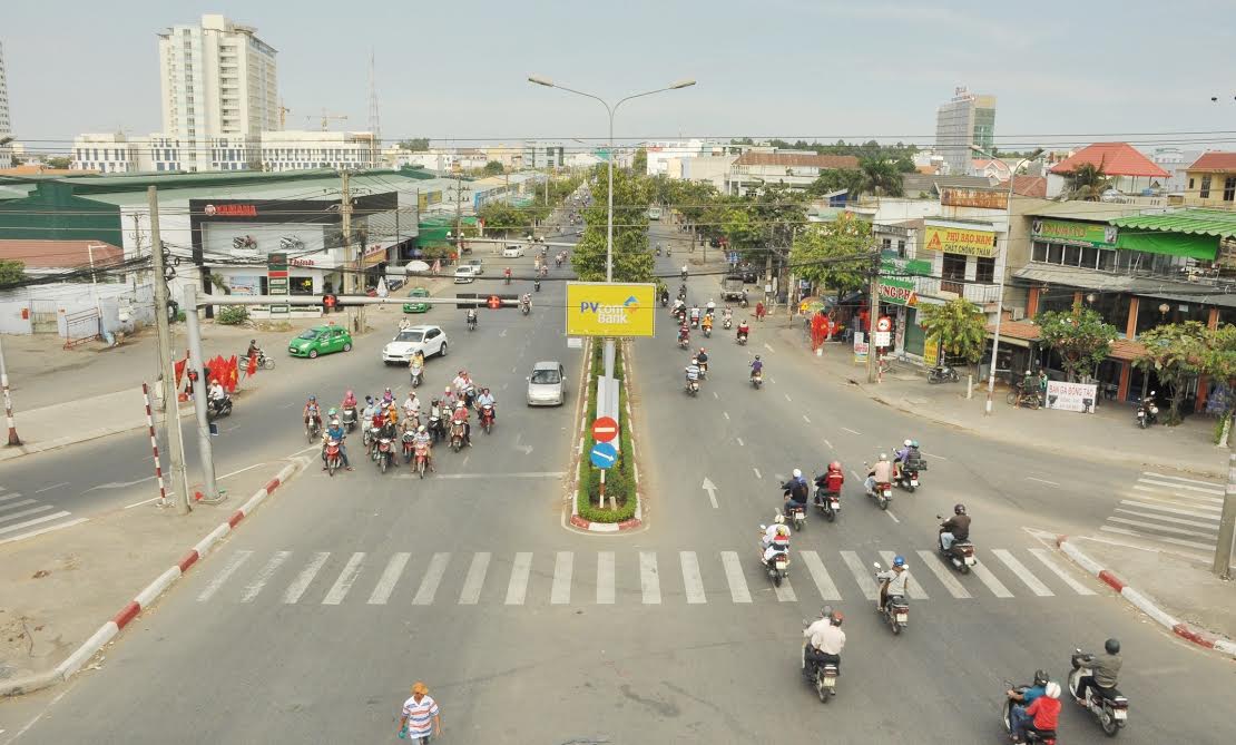 Khu vực ngã tư Amata (TP.Biên Hòa) thông thoáng, ít xe cộ qua lại