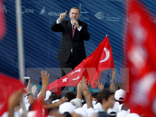 Tổng thống Thổ Nhĩ Kỳ Recep Tayyip Erdogan. (Nguồn: EPA/TTXVN)