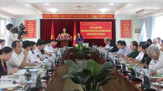 Đồng chí Đặng Thị Ngọc Thịnh, Ủy viên Trung ương Đảng, Phó chủ tịch nước chủ trì buổi làm việc với tỉnh Đồng Nai về công tác thi đua, khen thưởng.
