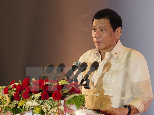Tổng thống nước Cộng hòa Philippines Rodrigo Roa Duterte. (Nguồn: AFP/TTXVN)