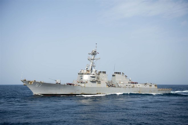 Tàu khu trục USS Mason. (Nguồn: AFP/Getty)