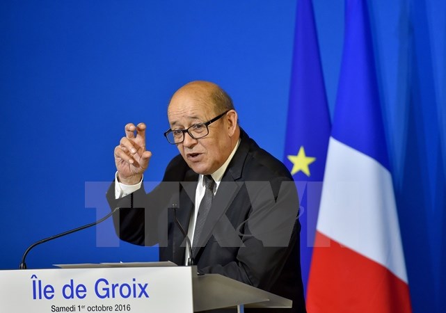 Bộ trưởng Quốc phòng Pháp Jean-Yves Le Drian. (Nguồn: AFP/TTXVN)