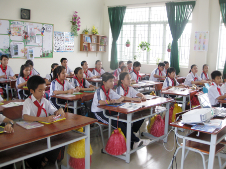 Trường tiểu học Nguyễn An Ninh (phường Tân Mai, TP.Biên Hòa) đang hướng tới xây dựng thành trường chuẩn quốc gia trong thời gian tới. Ảnh: H.D