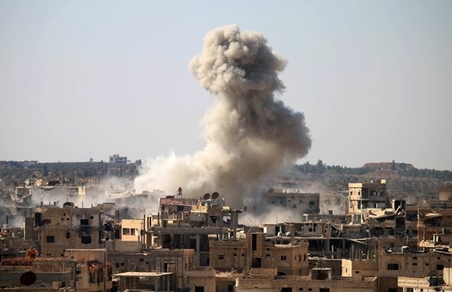 Cảnh hoang tàn ở Syria sau những cuộc tấn công. (Nguồn: dailystar)