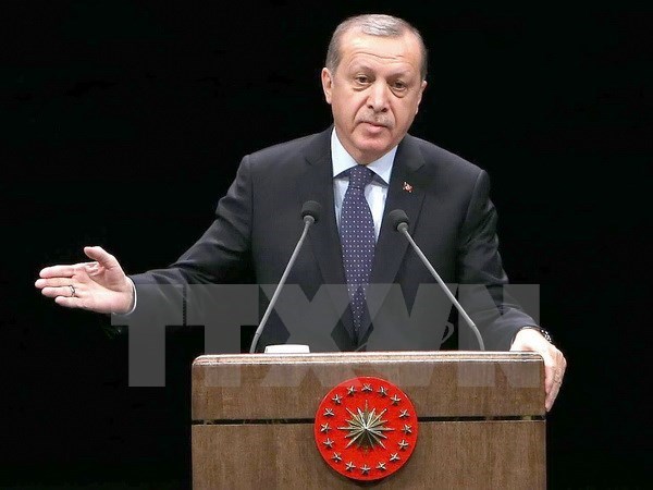 Tổng thống Thổ Nhĩ Kỳ Tayyip Erdogan. (Nguồn: AFP/TTXVN)