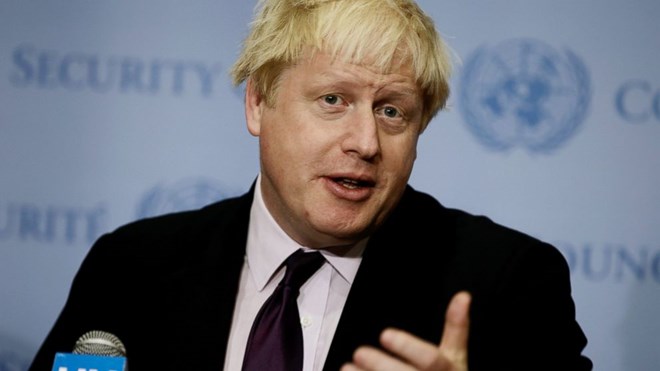 Ngoại trưởng Anh Boris Johnson. (Nguồn: EPA)