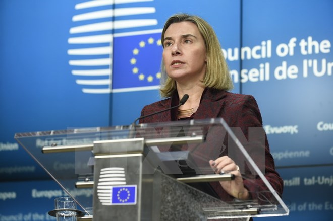 Đại diện cấp cao phụ trách chính sách an ninh và đối ngoại chung EU, bà Federica Mogherini. (Nguồn: AFP/TTXVN)