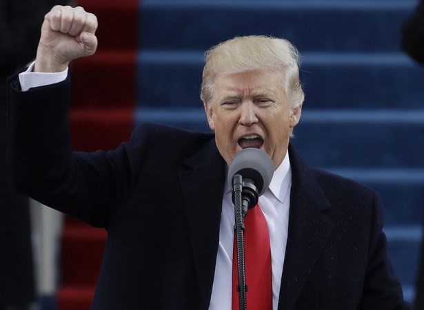 Ông Trump tuyên thệ nhậm chức Tổng thống Mỹ. (Nguồn: AP)