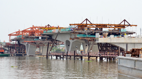 Cầu An Hảo dự kiến sẽ hợp long vào giữa tháng 3.