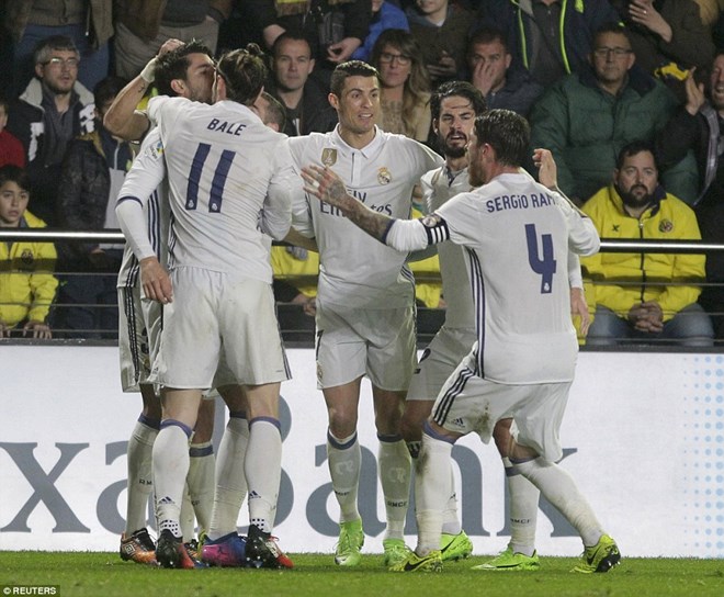 Real Madrid giành chiến thắng tranh cãi trước Villarreal. (Nguồn: Reuters)