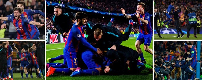 Những khoảnh khắc đáng ở trận thắng của Barcelona. (Nguồn: Daily Mail)