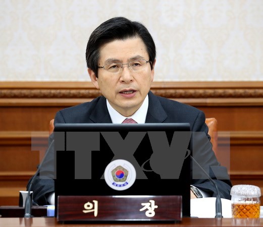 Quyền Tổng thống kiêm Thủ tướng Hàn Quốc Hwang Kyo-ahn. (Nguồn: Yonhap/TTXVN)