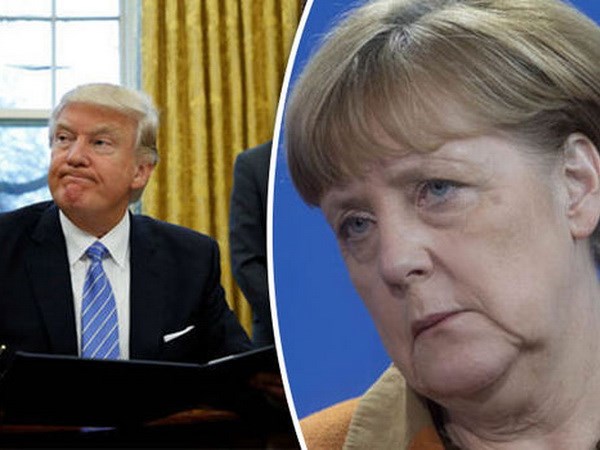 Tổng thống Mỹ Donald Trump và Thủ tướng Đức Angela Merkel. (Nguồn: Getty)