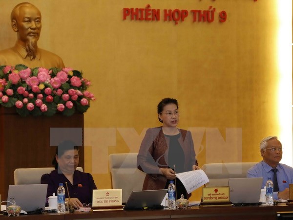 Chủ tịch Quốc hội Nguyễn Thị Kim Ngân phát biểu khai mạc phiên chất vấn. (Ảnh: Phương Hoa/TTXVN)