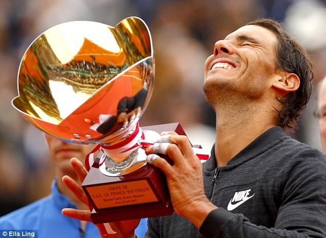 Nadal giành chức vô địch Monte Carlo 2017. (Nguồn: ​Daily Mail)