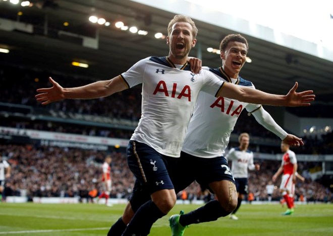 Dele Alli và Harry Kane mang chiến thắng về cho Tottenham. (Nguồn: AP)