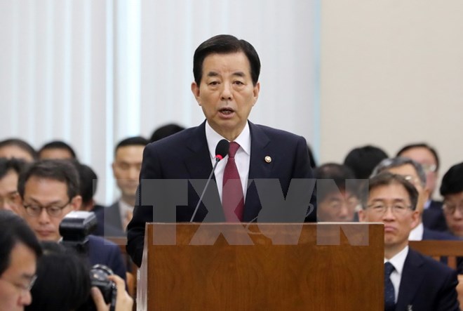 Bộ trưởng Quốc phòng Hàn Quốc Han Min-koo. (Nguồn: EPA/TTXVN)