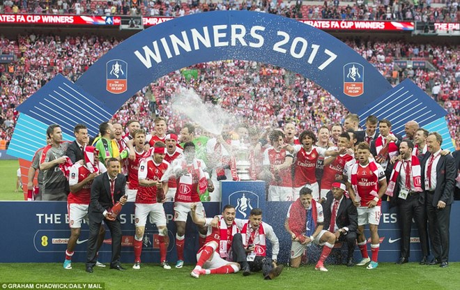 Arsenal lần thứ 13 vô địch FA Cup. (Nguồn: ​Daily Mail)