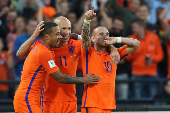 Niềm vui của các cầu thủ Hà Lan. (Nguồn: Football Oranje)