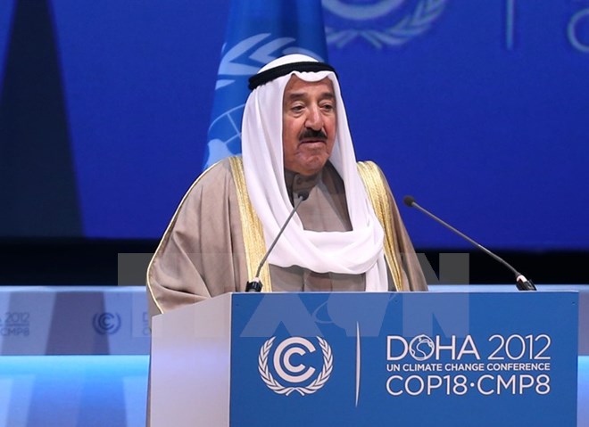 Quốc vương Kuwait Sheikh Sabah al-Ahmad Al-Sabah trong một sự kiện ở Doha, Qatar ngày 4/12/2012. (Nguồn: AFP/TTXVN)
